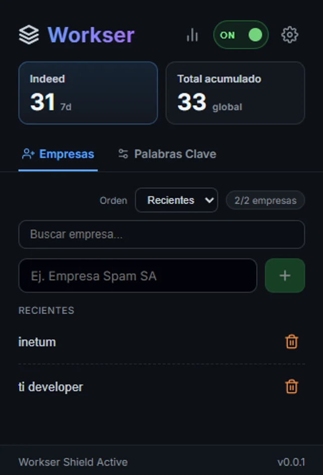 Vista previa de Workser